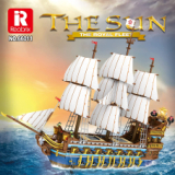 Chez Amazon :  modèle de bateau pirate 66011 The Sun avec voiles en tissu, 3162 pièces et très bonnes évaluations