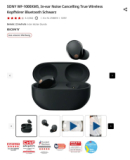 Écouteurs Sony True Wireless avec Media Markt Code promo, exemple WF-1000XM5 pour 159 CHF