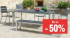 Divers meubles de jardin en promotion chez Jumbo, par exemple ensemble lounge Home and More Augusta 3 places, livraison incluse