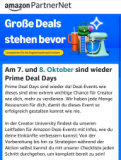 Info préalable : Amazon Prime Deal Days les 7 et 8 octobre