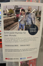 Bon CFF pour un demi-tarif découverte – abonnement de 2 mois pour 33 CHF valable jusqu’au 6.4. (Kkiosk, Avec)