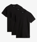 Pack de 3 t-shirts Vans Basic à manches courtes en blanc ou noir chez Lounge by Zalando