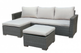 Ensemble de salon Denver Rotin Mixte de la marque Home and More aux dimensions 201 × 72 × 68 cm chez Jumbo