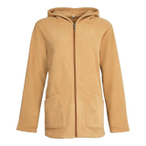 wedolina – Veste en polaire à capuche « Florine » – taupe / Taille : 36/38
