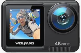 Caméra d’action WOLFANG GA420 – 4K 60FPS, étanche jusqu’à 10 m, EIS 3.0, double écran, avec microphone et accessoires inclus