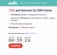 Yallo Internet Go avec 75% de réduction pour toujours